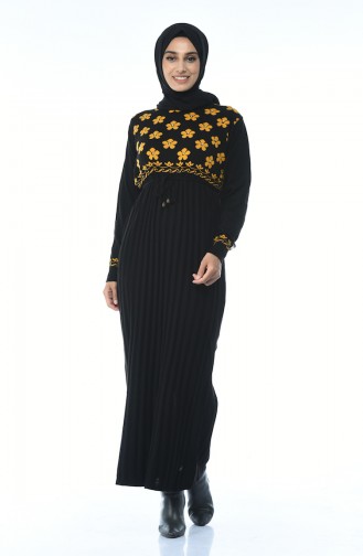 Black Hijab Dress 8016-04