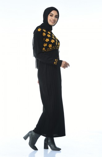 Black Hijab Dress 8016-04