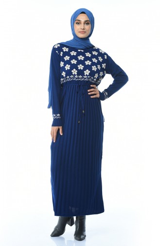 Saxe Hijab Dress 8016-07