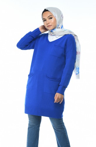 Triko Cepli Tunik 2517-03 Saks