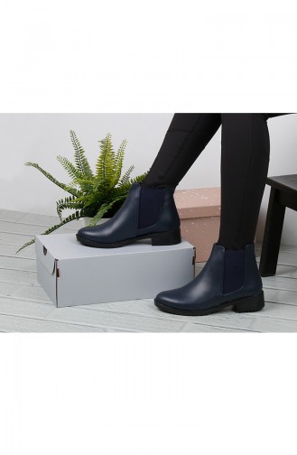 Women´s navy printed boots 26038-05