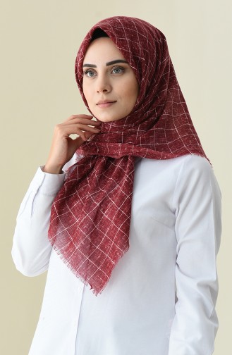 Patterned Season Scarf Claret Red 2356-10