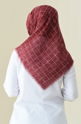 Patterned Season Scarf Claret Red 2356-10