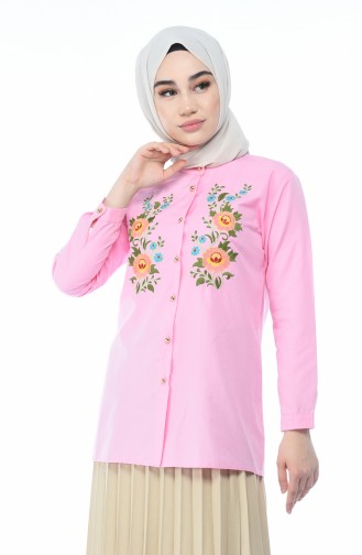 Pink Overhemdblouse 1013-07