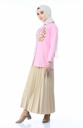 Pink Overhemdblouse 1013-07