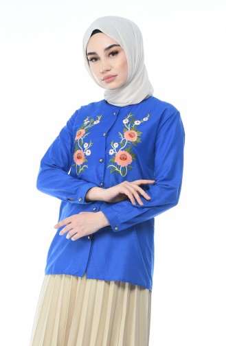 Saxon blue Overhemdblouse 1013-09