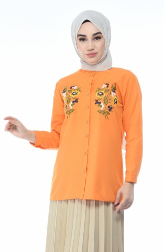Aprikosen-Farbe Hemd 1014-08