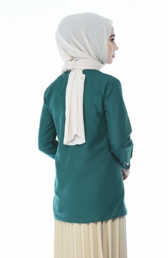 Chemise Brodée 1014-10 Vert emeraude 1014-10