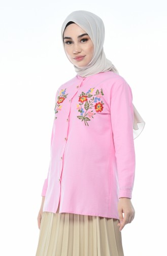 Chemise Brodée 1014-11 Rose 1014-11