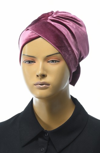 Bonnet Velours avec Noeud 0025-23 Rose Pâle 0025-23