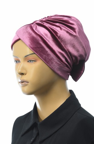 Bonnet Velours avec Noeud 0025-23 Rose Pâle 0025-23