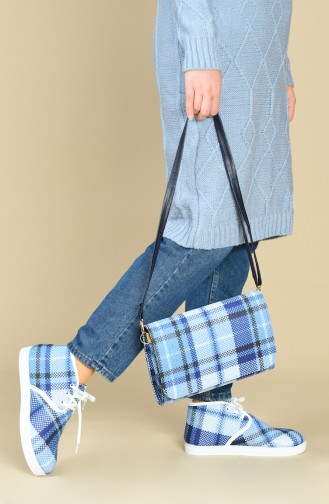 Ensemble Bottes-Sac a Motifs SET-CNT-BOT071 Bleu 071