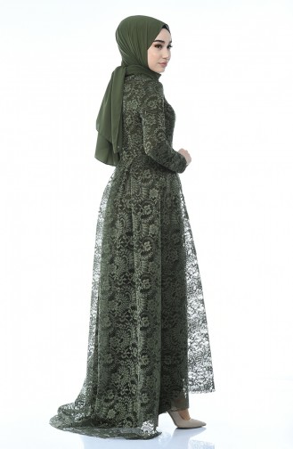 Dunkelgrün Hijab-Abendkleider 5033-02