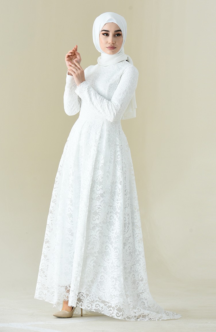 Weißes hijab kleid Clearance