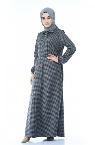 Smoke-Colored Hijab Dress 1287-02