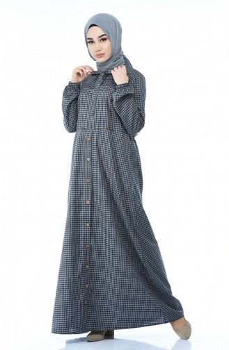 Smoke-Colored Hijab Dress 1287-02