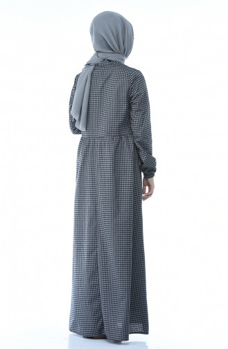 Smoke-Colored Hijab Dress 1287-02