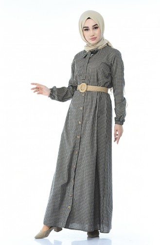 Brown Hijab Dress 1287-06