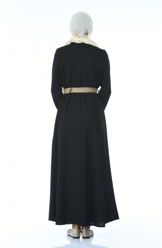Black Hijab Dress 2087-01