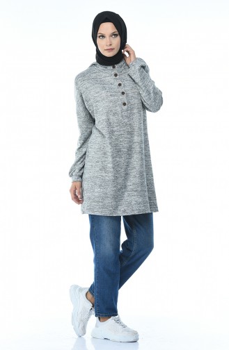 Tunique a Capuche 9073-05 Gris 9073-05