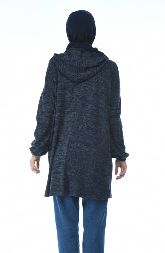 Kapüşonlu Tunik 9073-06 Lacivert