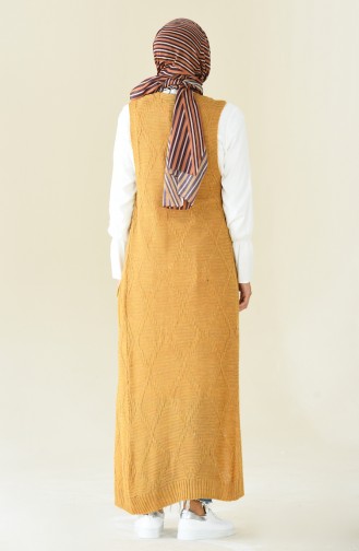 Long Vest Tricot Mustared color 8116-01