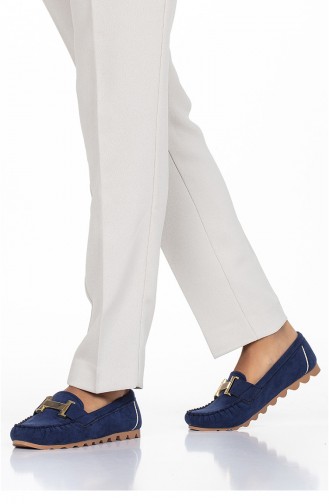 Navy Blue Women`s Flats 2031-06