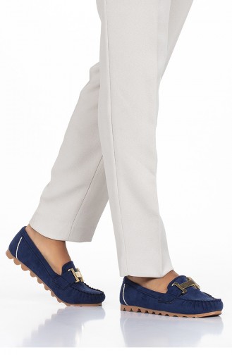 Navy Blue Women`s Flats 2031-06