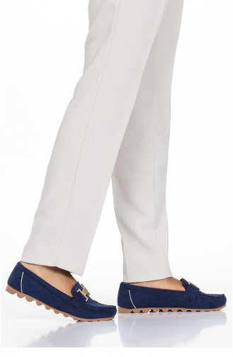 Navy Blue Women`s Flats 2031-06