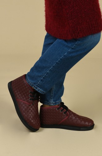 Claret red Bot-bootie 009