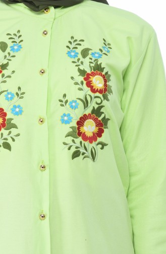 Pistachio Green Overhemdblouse 1013-03