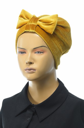 Bonnet Velours avec Noeud 0025-20 Gold 0025-20