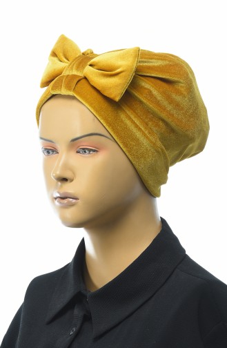Bonnet Velours avec Noeud 0025-20 Gold 0025-20
