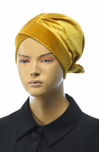 Bonnet Velours avec Noeud 0025-20 Gold 0025-20