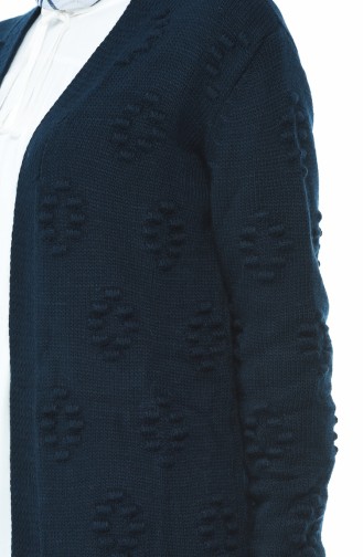 Trikot Lange Strickjacke 0932-05 Dunkelblau 0932-05