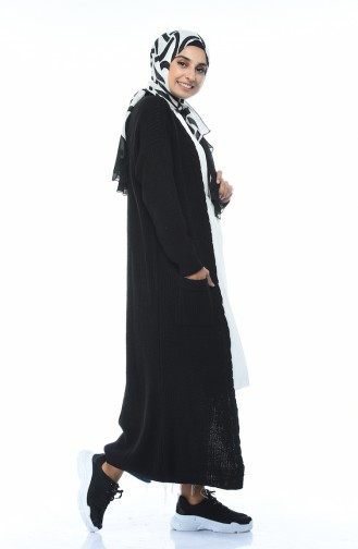 Strickmuster Strickjacke   0935-08 Schwarz 0935-08