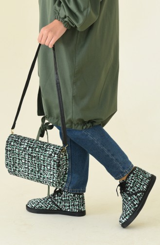 Ensemble Bottes-Sac a Motifs Set SET-CNT-BOT056 Vert Noir 056