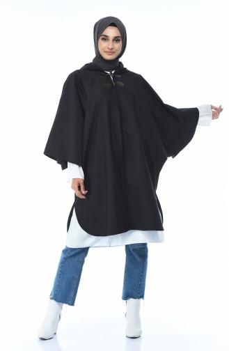 Fledermausarm Poncho 5003B-02 Anthrazit 5003B-02