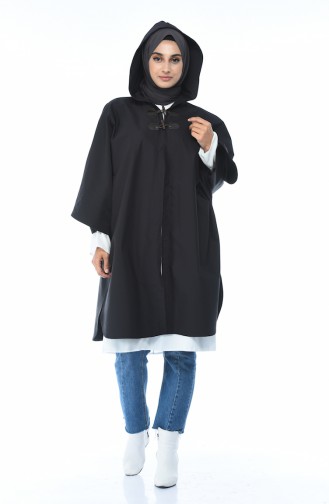 Fledermausarm Poncho 5003B-02 Anthrazit 5003B-02