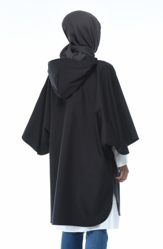 Bat Sleeve Poncho Anthracite 5003B-02