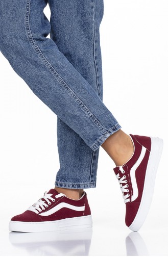 Claret Red Sneakers 2501