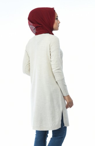 Çiçekli Triko Tunik 1346-07 Taş