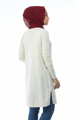 Çiçekli Triko Tunik 1346-07 Taş