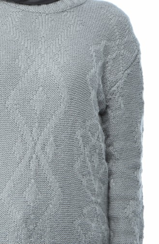 Tunique Tricot a Motifs 1901-02 Gris 1901-02