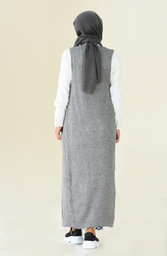 Long Vest Tricot Grey 8116-02