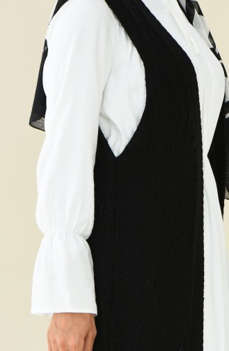 Long Vest Tricot Black 8116-03