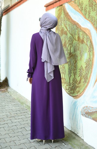 Purple İslamitische Jurk 8013-04