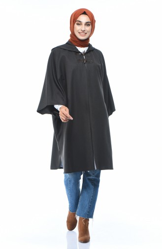 Bat Sleeve Poncho Smoky color 5003-01