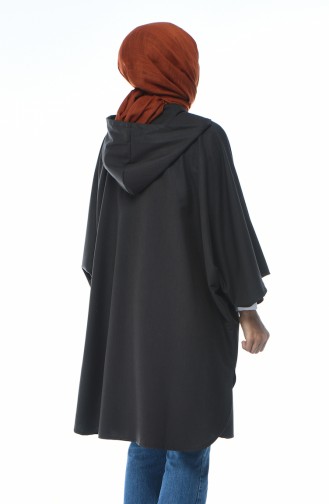 Bat Sleeve Poncho Smoky color 5003-01