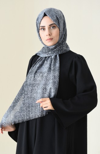 Elmina Châle Coton a Motifs 750-104 Gris 750-104